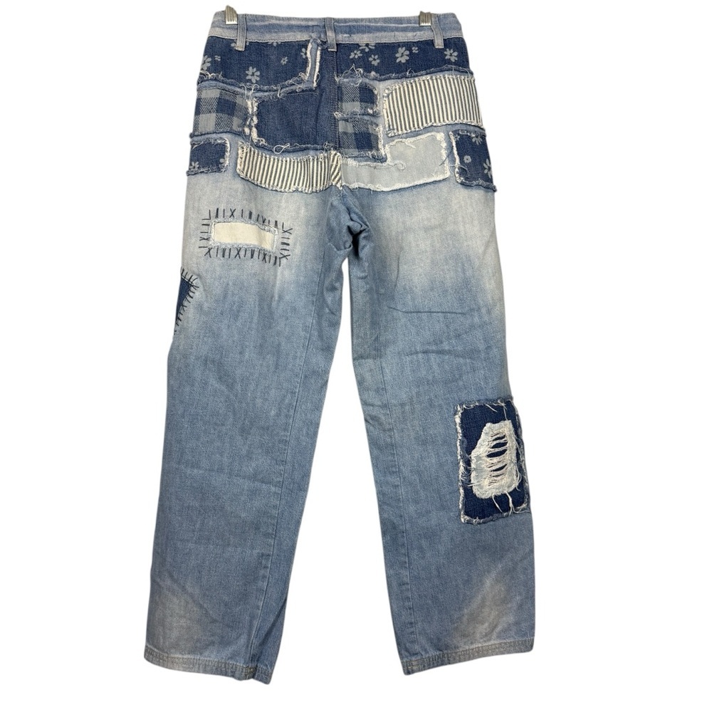 Free People Azalea Patchwork Paint Splatter Distressed Jeans - Picture 4 of 8